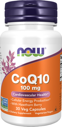NOW Foods - CoQ10 100mg with Hawthorn Berry 30 capsules