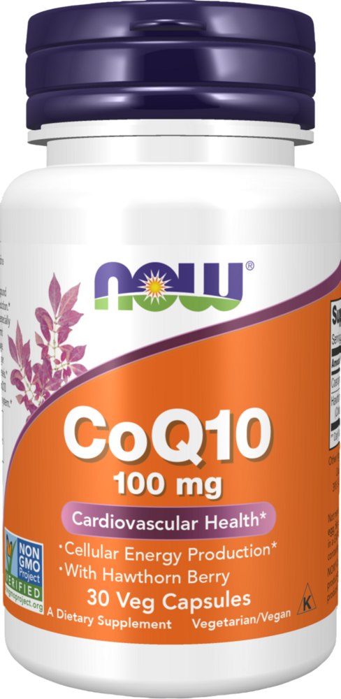 NOW Foods - CoQ10 100mg with Hawthorn Berry 30 capsules