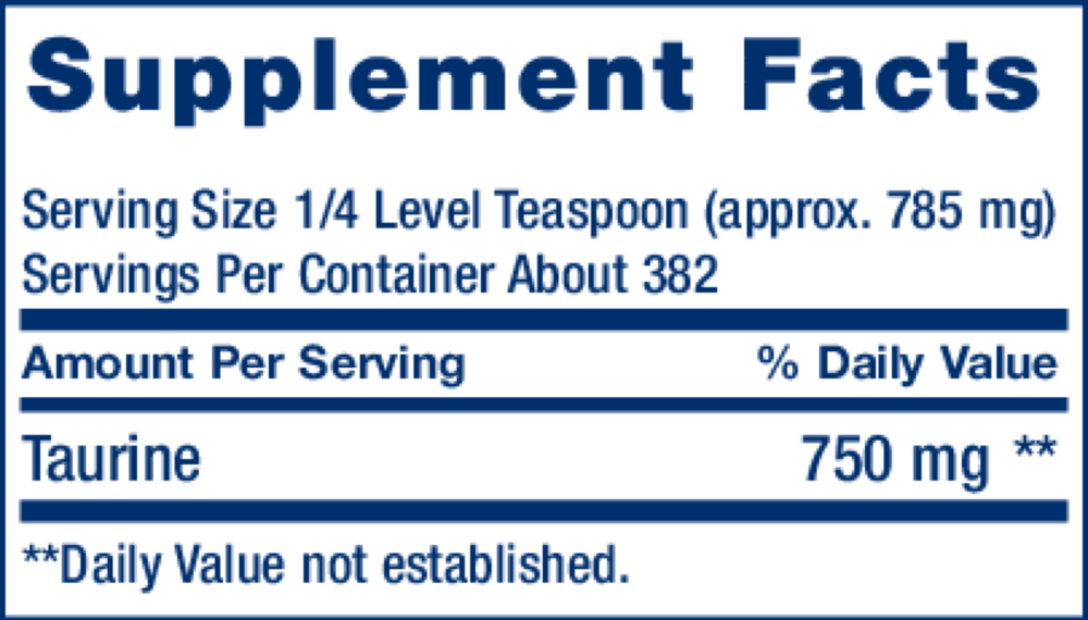 L-Taurine Powder label