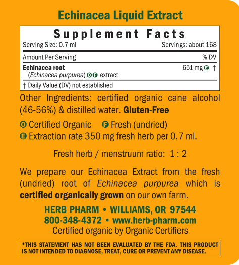 Echinacea label