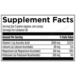 Buffered Vitamin C Powder supplement facts label — view 3