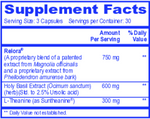 Quicalm label — view 3