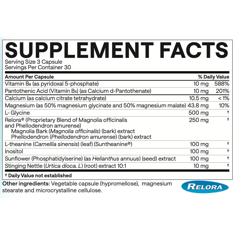 EndoAxis Formula 11 supplement facts label