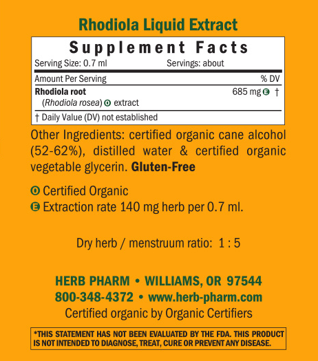 Rhodiola label
