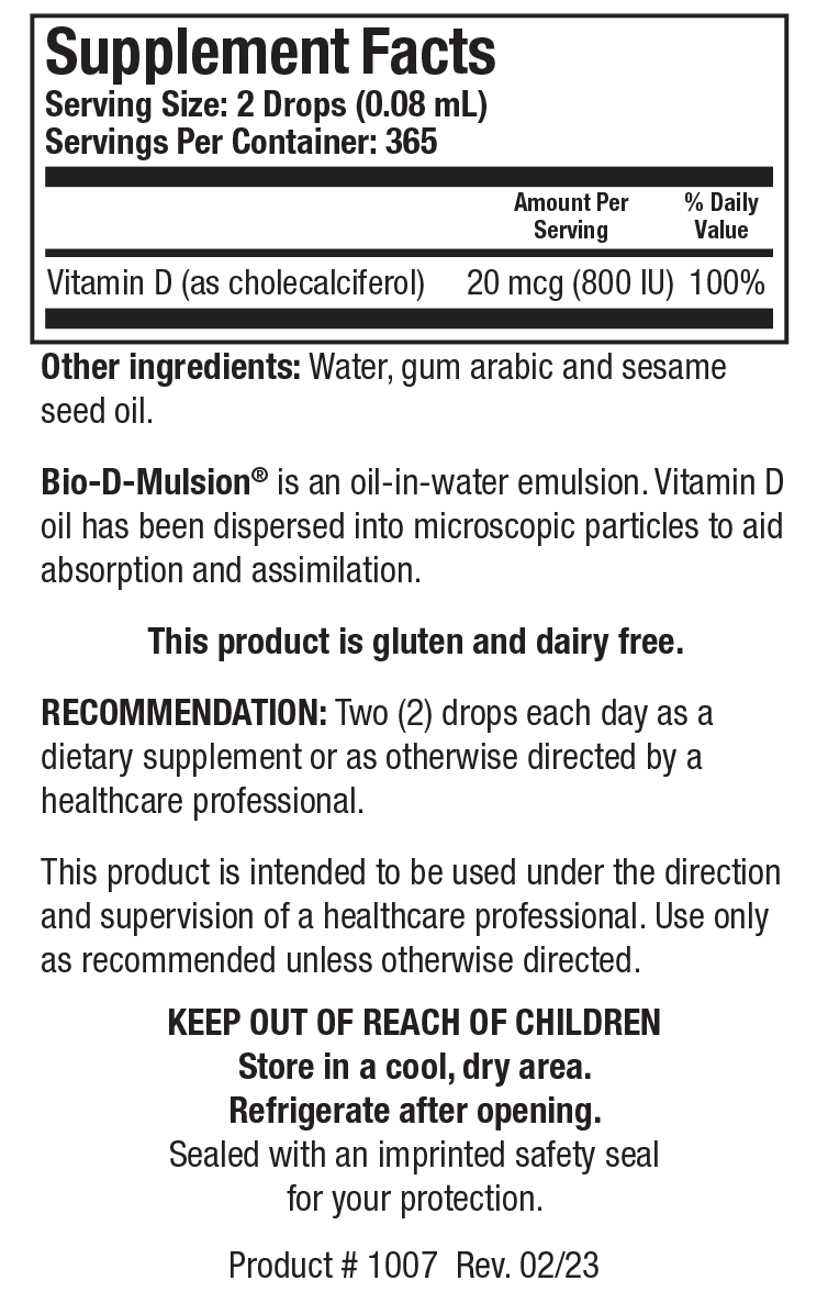 Biotics Research - Bio-D-Mulsion®