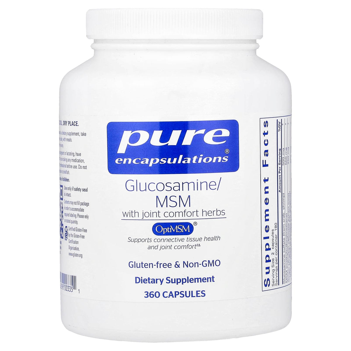 Pure Encapsulations Glucosamine MSM w/joint comfort herbs*