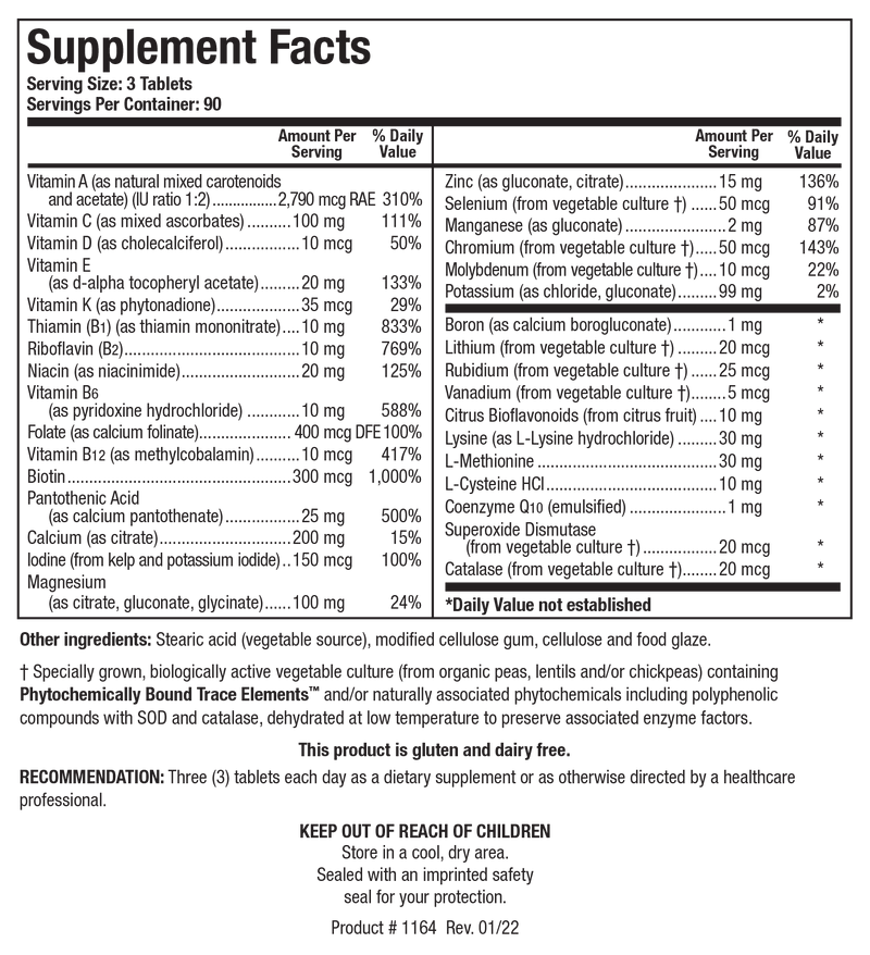 Biotics Research - Bio-Multi Plus™ Fe & Cu Free