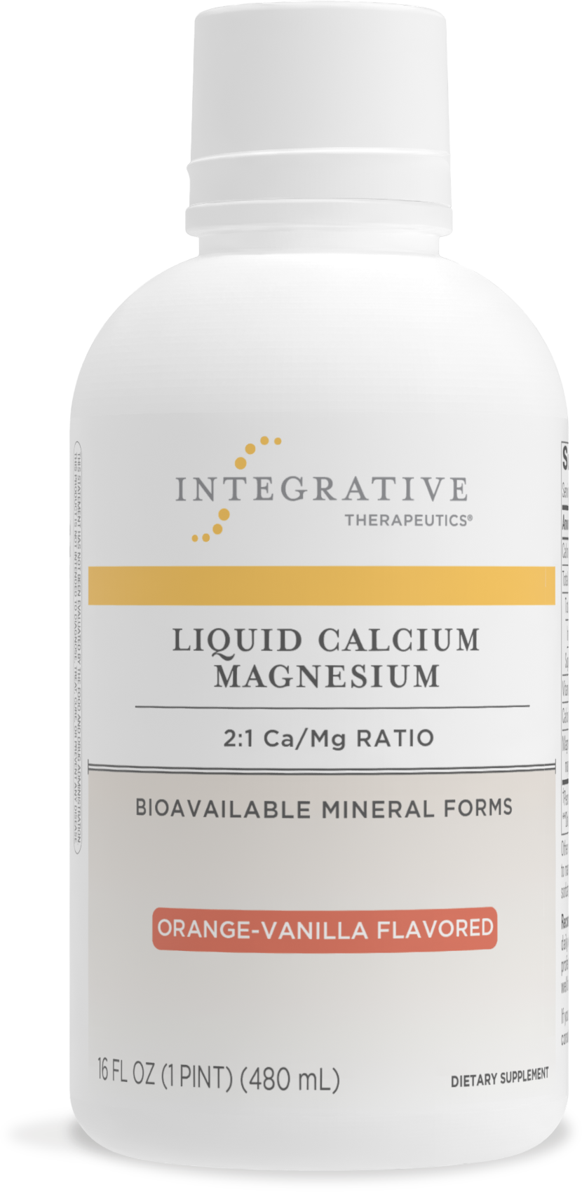 Integrative Therapeutics Liquid Calcium Magnesium Orange-Vanilla 2:1