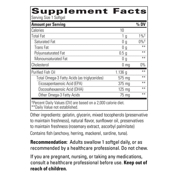 Integrative Therapeutics - Pure Omega HP Softgels