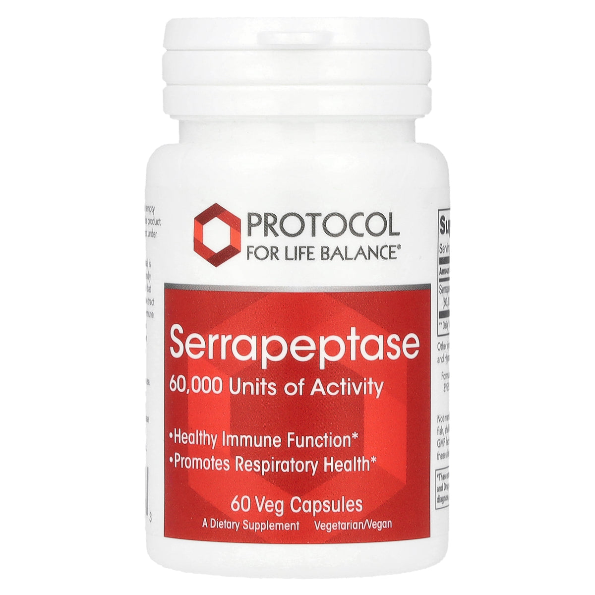 Protocol for Life Balance Serrapeptase 60,000 Units of Activity