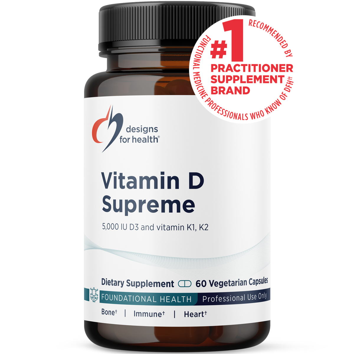 Vitamin D Supreme 60 capsules bottle image