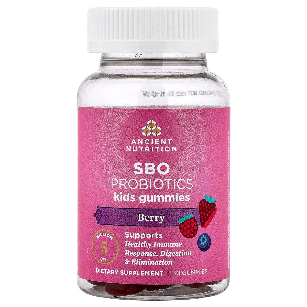 Ancient Nutrition SBO KIDS Probiotic Gummies, Berry — view 2