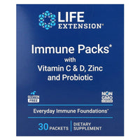 Life Extension - Immune Packs with Vitamin C & D, Zinc and Probiotic
