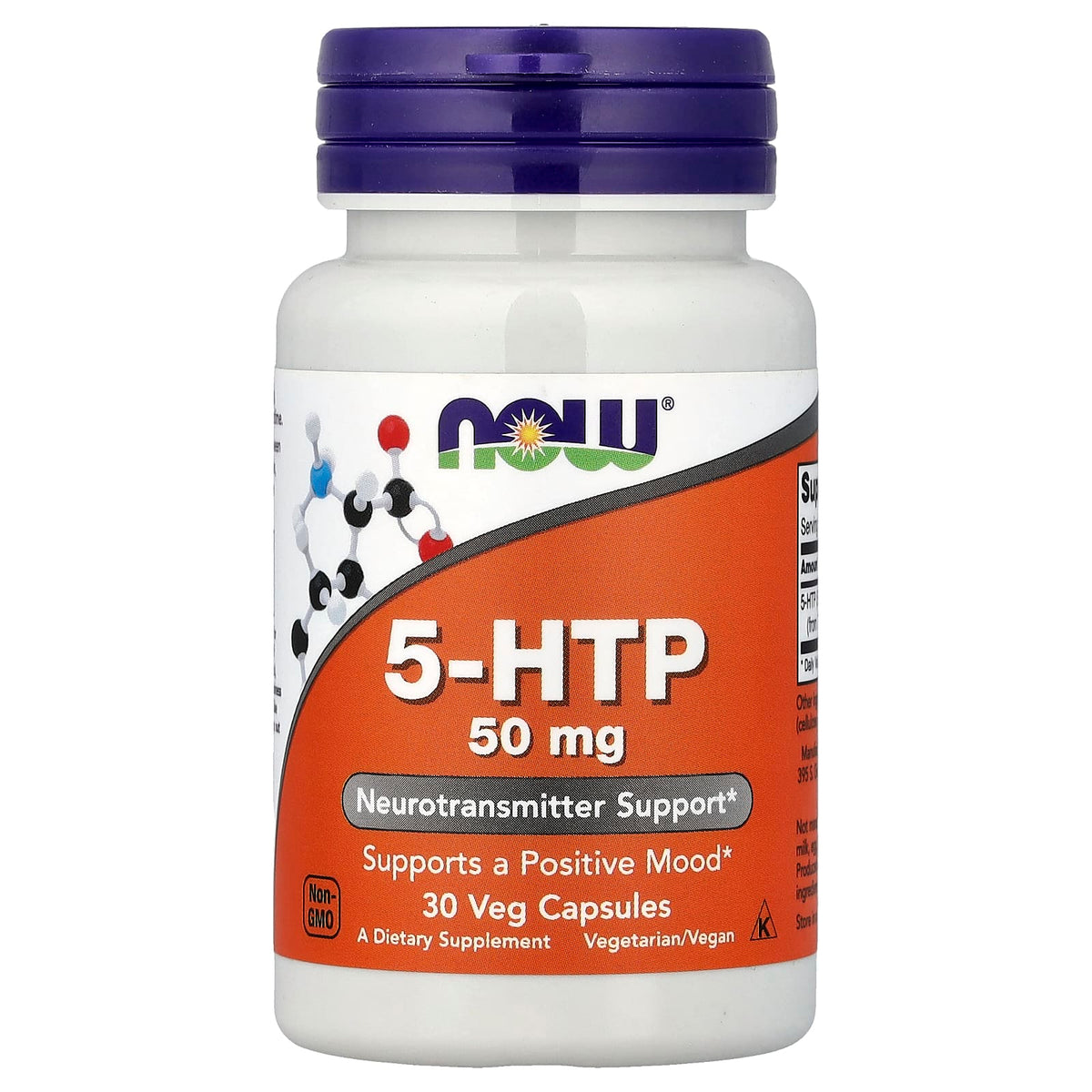 NOW Foods 5-HTP 100mg — view 2