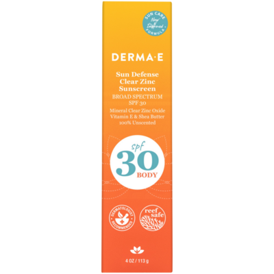 DermaE Natural Bodycare - Sun Defense Clear Zinc Oil-Free Sunscreen
