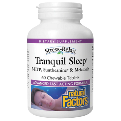 Natural Factors - Tranquil Sleep® Chewable Tablets, Tropical Flavor