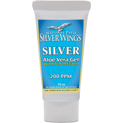 Natural Path Silver Wings - Colloidal Silver 200PPM Aloe Gel w/ Tea