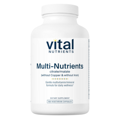 Vital Nutrients - Multi-Nutrients 3 Citrate/Malate (without Copper & without Iron) — Vital Nutrients supplement