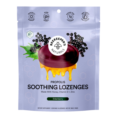 Beekeeper's Naturals - B. Soothed Elderberry Lozenges