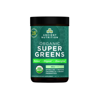 Ancient Nutrition - Organic SuperGreens Powder - Mint