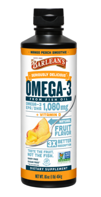 Barlean's Organic Oils - Seriously Delicious Mango Peach Smoothie