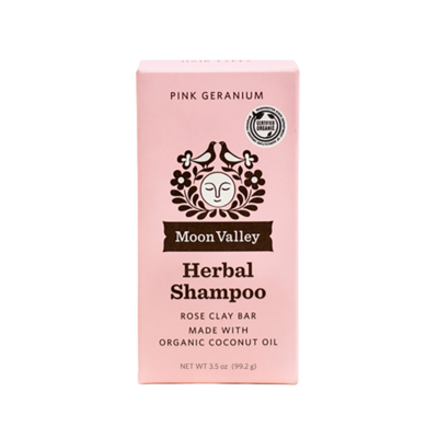 Moon Valley Organics - Herbal Shampoo Bar - Pink Geranium