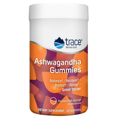 Trace Minerals Research - Ashwagandha Gummies - Passion Fruit Orange Flavor