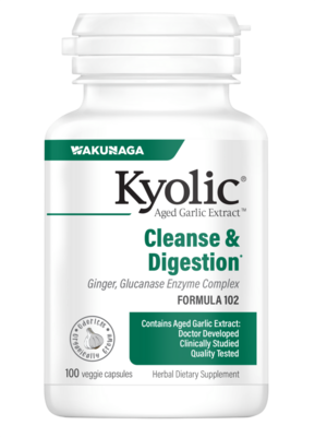 Wakunaga - Kyolic Aged Garlic Extract Formula 102 - Candida Cleanse & Digestion
