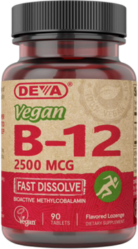 Deva Nutrition - Vegan Vitamin B-12 (Fast Dissolve) - 2500mcg