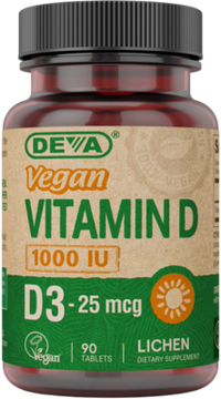 Deva Nutrition - Vegan Vitamin D3 1000 IU