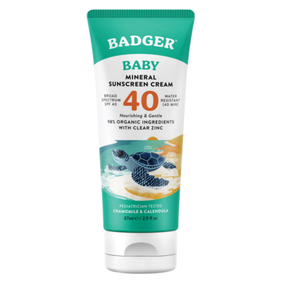 Badger SPF 40 Baby Mineral Sunscreen Cream