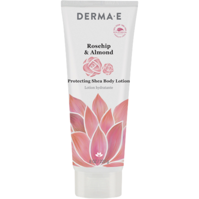 DermaE Natural Bodycare - Protecting Shea Body Lotion, Rosehip & A