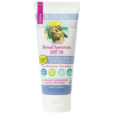 Badger - SPF 30 Clear Zinc Sunscreen Cream