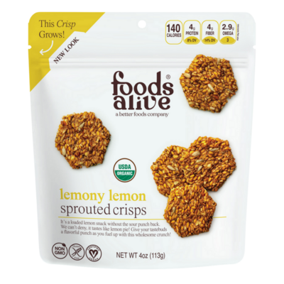 Foods Alive - Lemony Lemon Sprouted Crisps Organic