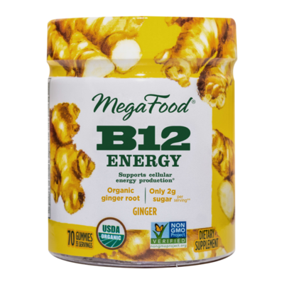 MegaFood - B12 Energy Gummies, Ginger