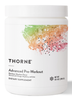 Thorne - Advanced Pre-Workout, Rainbow Sherbet Flavor