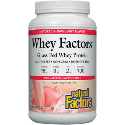 Natural Factors - Whey Factors Powder Mix Strawberry