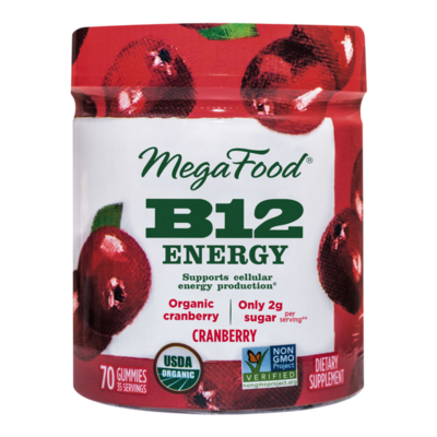 MegaFood - B12 Energy Gummies, Cranberry