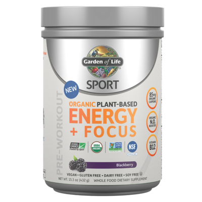 Garden of Life Sport - SPORT Organic Pre-Workout Energy + Focus Blackberry