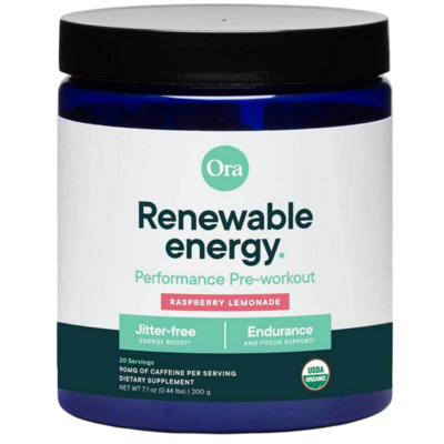 Ora Organic - Renewable Energy: Pre-Workout Powder - Raspberry Lemonade