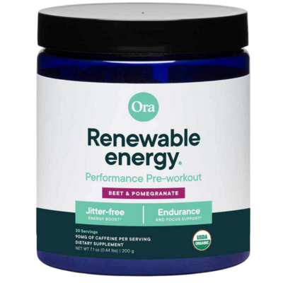 Ora Organic - Renewable Energy: Pre-Workout Powder - Beet & Pomegranate