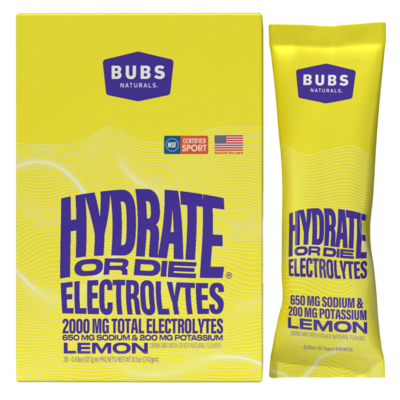 Bubs Naturals - Hydrate or Die Electrolytes - Lemon