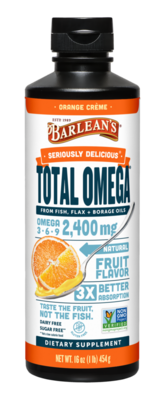 Barlean's Organic Oils - Seriously Delicious Orange Creme Total Omega