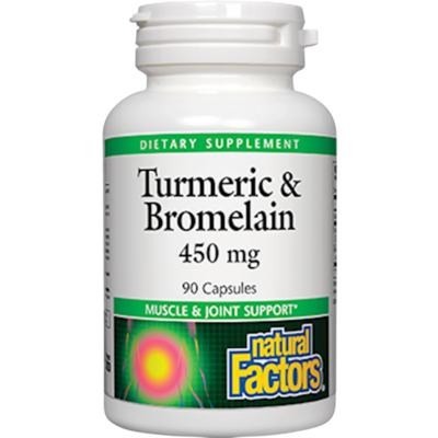Natural Factors - Turmeric & Bromelain 450mg