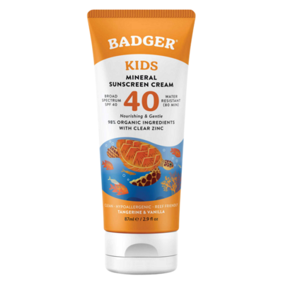 Badger SPF 40 Kids Mineral Sunscreen Cream