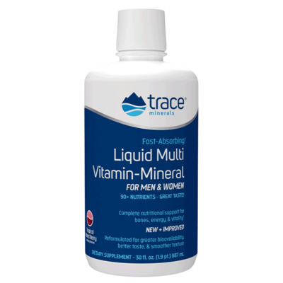 Trace Minerals Research - Liquid Multi Vitamin-Mineral Berry Flavor