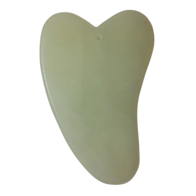 Jadience Herbal Formulas - Jade Stone Gua Sha Heart Shaped Face & Body Therapy Tool