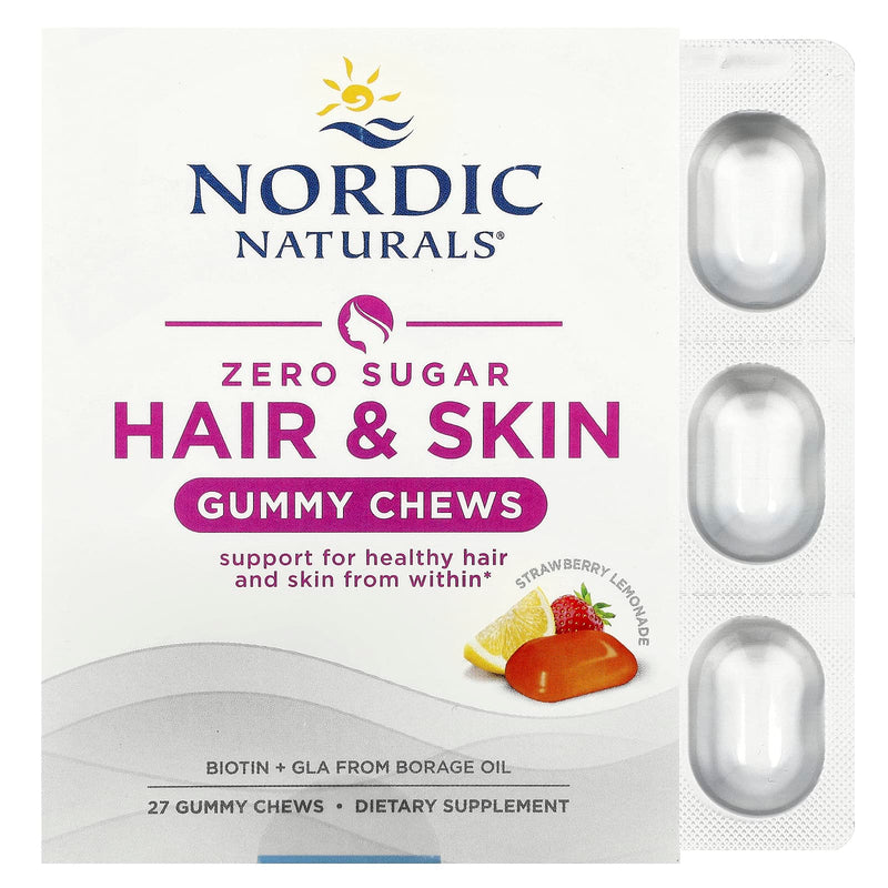 Nordic Naturals - Zero Sugar Hair & Skin Gummy Chews