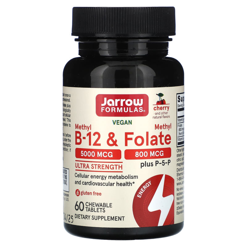 Jarrow Formulas - Methyl B-12 & Methyl Folate Cherry