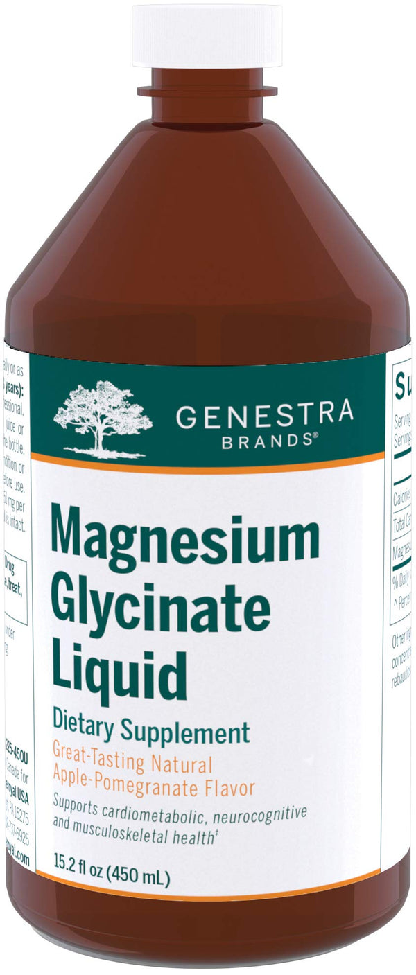 Seroyal/Genestra - Magnesium Glycinate Liquid, Apple-Pomegranate Flavor